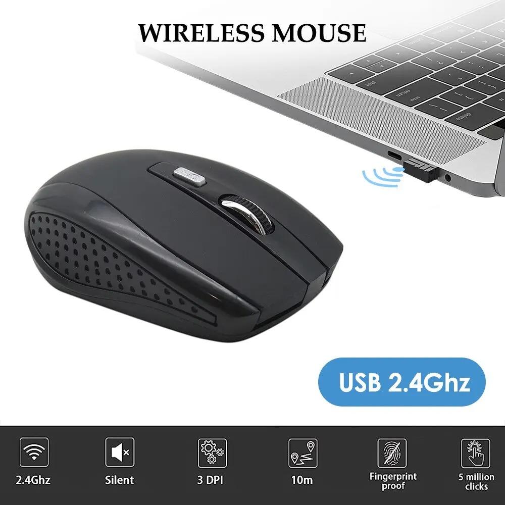 2.4G беспроводная мышь игровая мышь бесшумная мышь эргономичная мышь 6 кнопок 1600 точек на дюйм оптическая офисная мышь для настольного ПК ноутбука
