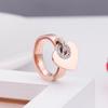 Персонализированное кольцо в форме сердца из титановой стали на День святого Валентина для женщин - Романтичные, креативные, минималистичные ювелирные аксессуары
