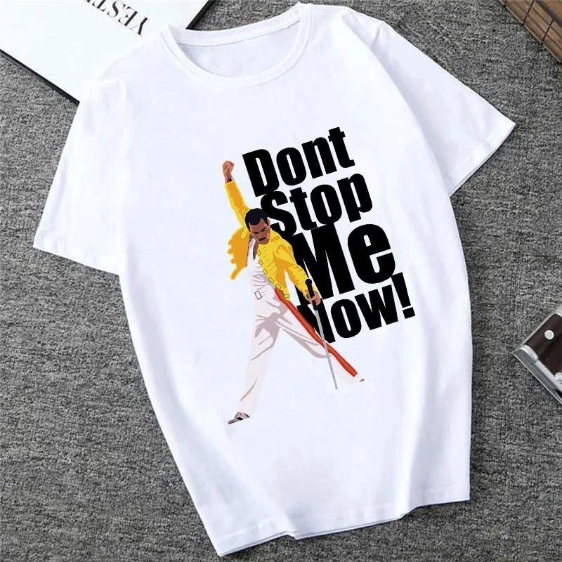 Футболка Freddie The Queen Белая Модная Женская Футболка Харадзюку Каваи Одежда С Коротким Рукавом Летняя Футболка Повседневный Женский Топ С Круглым Вырезом