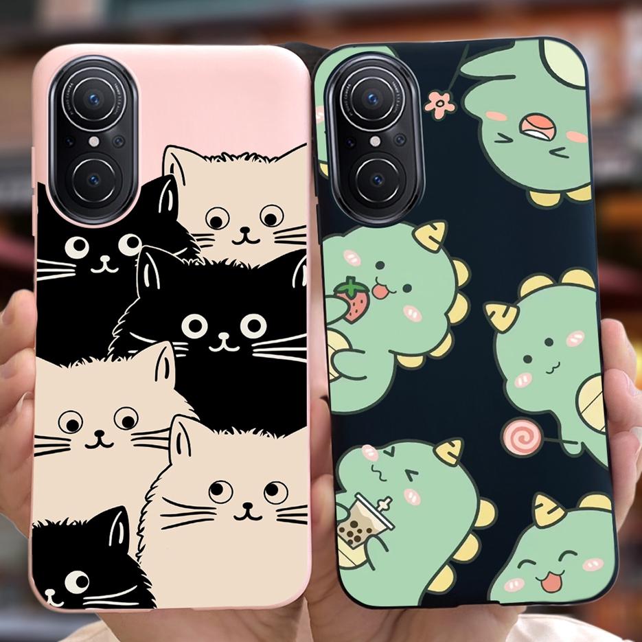 For Huawei Nova 9 SE Case Cute Dinosaur Cartoon Back Cover Soft Silicone Phone Case For Huawei Nova 9 Pro Nova9 SE Fundas Bumper