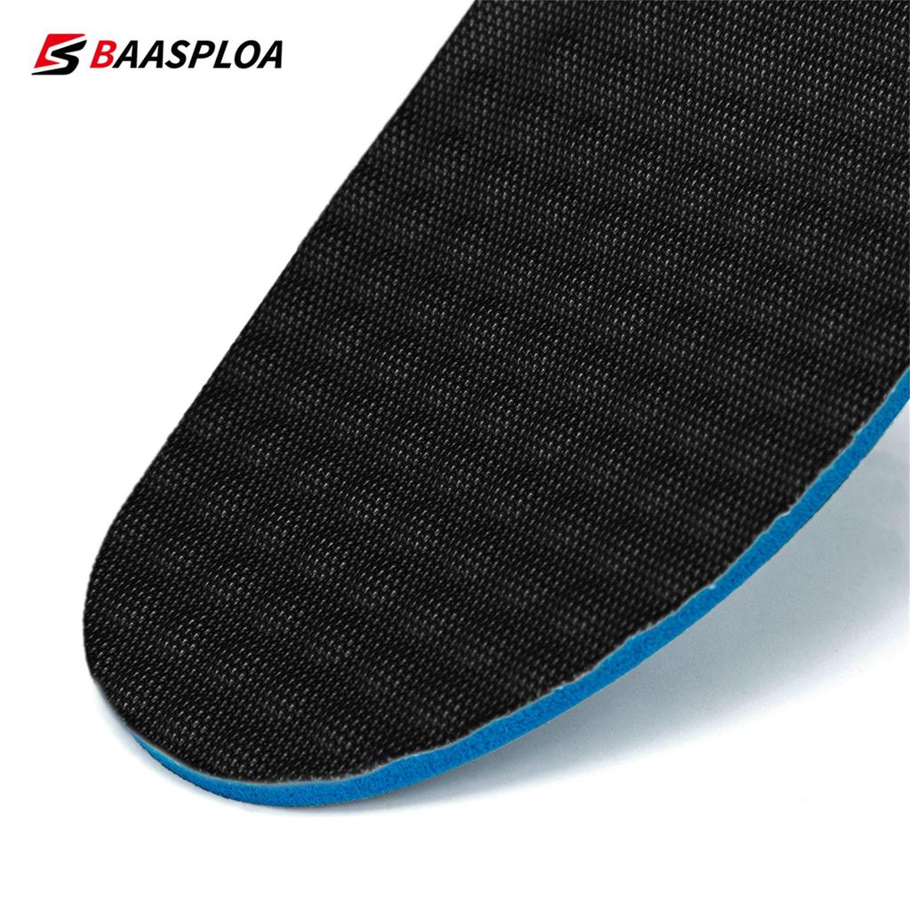 BAASPLOA Мужские и женские стельки-дезодоранты, нескользящие мягкие амортизирующие спортивные стельки для спортивной обуви, дышащие, энергичные хлопковые спортивные стельки