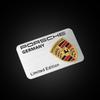 3D Алюминиевый Значок Эмблема Для Porsche Наклейка На Автомобиль Значок Наклейка Кузов Багажник Окно Персональная Декоративная Наклейка Авто Аксессуары