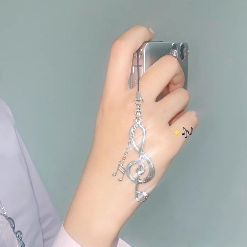 Очаровательный брелок-шарм в виде музыкальной ноты Очаровательный брелок из сплава с музыкальной нотой Шарм для сумки Аксессуар для телефона Подарок для девочек