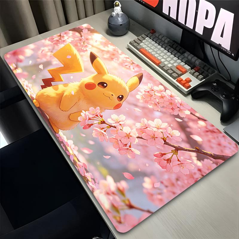 kawaii Mouse Pad sakura Pikachu Gamer Computer Extended Desk Mat Anime Pokemon Anti Fray Thickened For Laptop Gaming MousePads