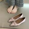 Beautiful Bow Pointed Single Shoes Women's New Not Tired Feet Commuting Shallow Mouth Flat Shoes