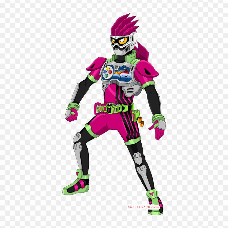 Fictional Character Kamen Rider Brave Iron On Heat Transfer Printing Vinyl Patches Sticker for Clothes DIY Appliques Washable Patches