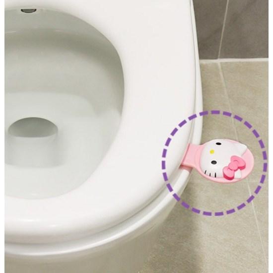 Lilpang Hello Kitty Toilet Cover Sanitary Handle 2-piece Set, Product Selection, 2 Pieces, a Popular Character In Korea