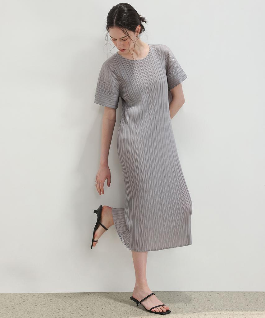 Плиссированное платье с коротким рукавом PLEATSMOOD Mira