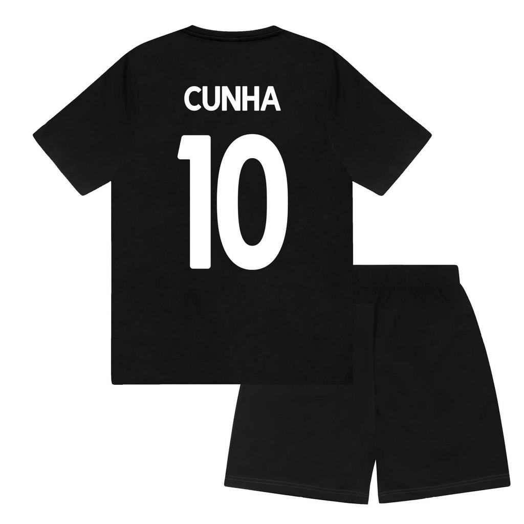 Manchester United FC Boys Cunha 10 Sublimated Short Pyjama Set