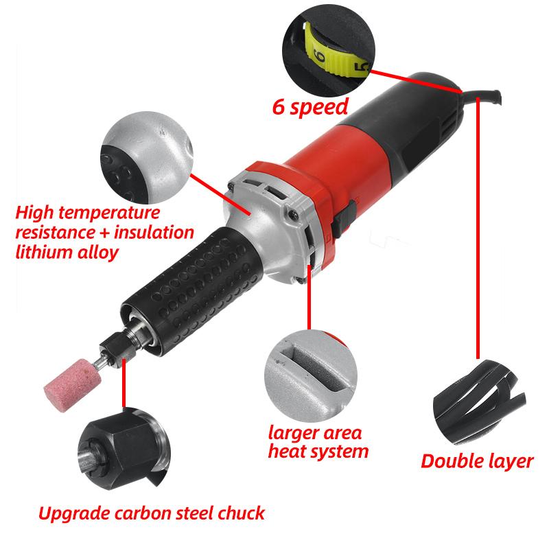 Электрическая бормашина 220 В, аксессуары, регулировка скорости, сверлильно-шлифовальный станок 700 Вт, фрезерование, полировка, вращающийся инструмент, ювелирные изделия, камень