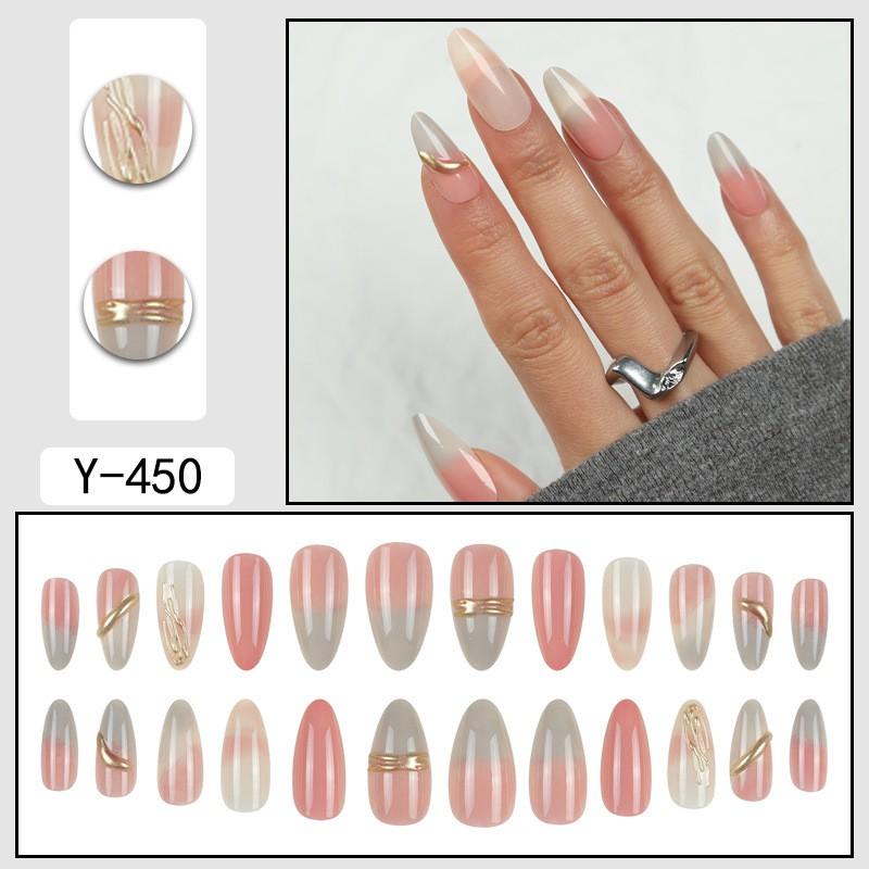 Short Press-On Nails Set With Floral Design Minimalist False Women Wearable Nail Tips In Multiple Colors