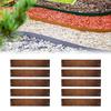 Set of 10 Corten Steel Garden Edging, 120 Cm Long, 13.5 Cm High, Garden Edging - Hot-dip Galvanised Metal