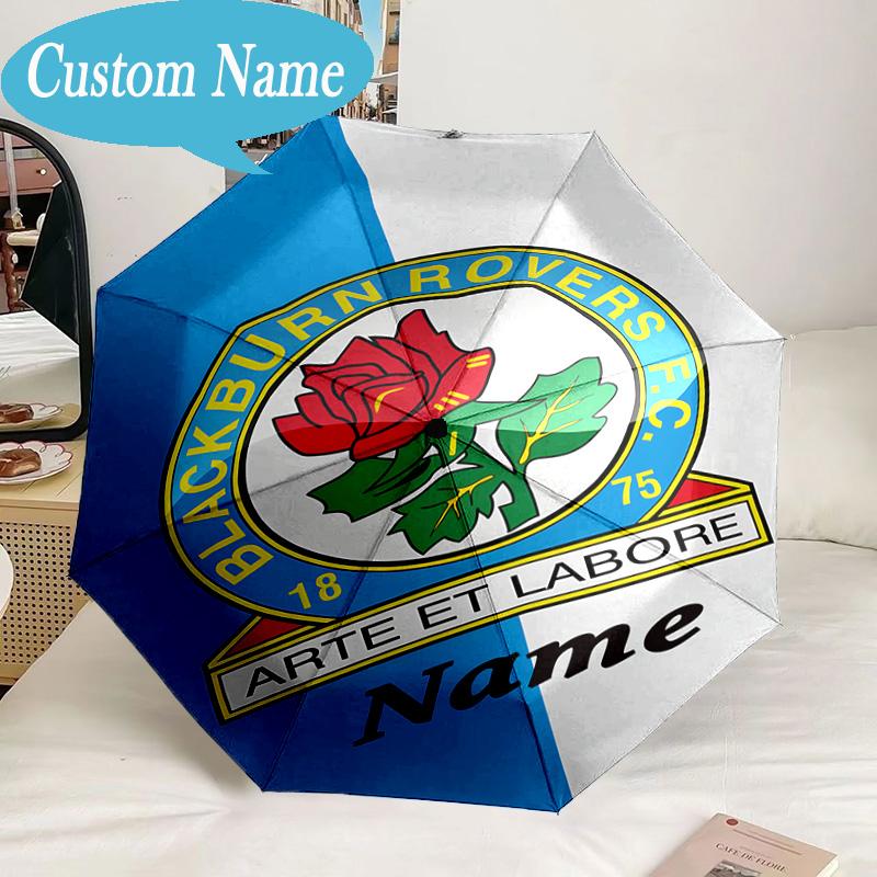 Custom Name Umbrella Rovers Crest Print Umbrella 8-Frame for Travel, Camping, Casual Lightweight Portable, Essential for Family Gifts