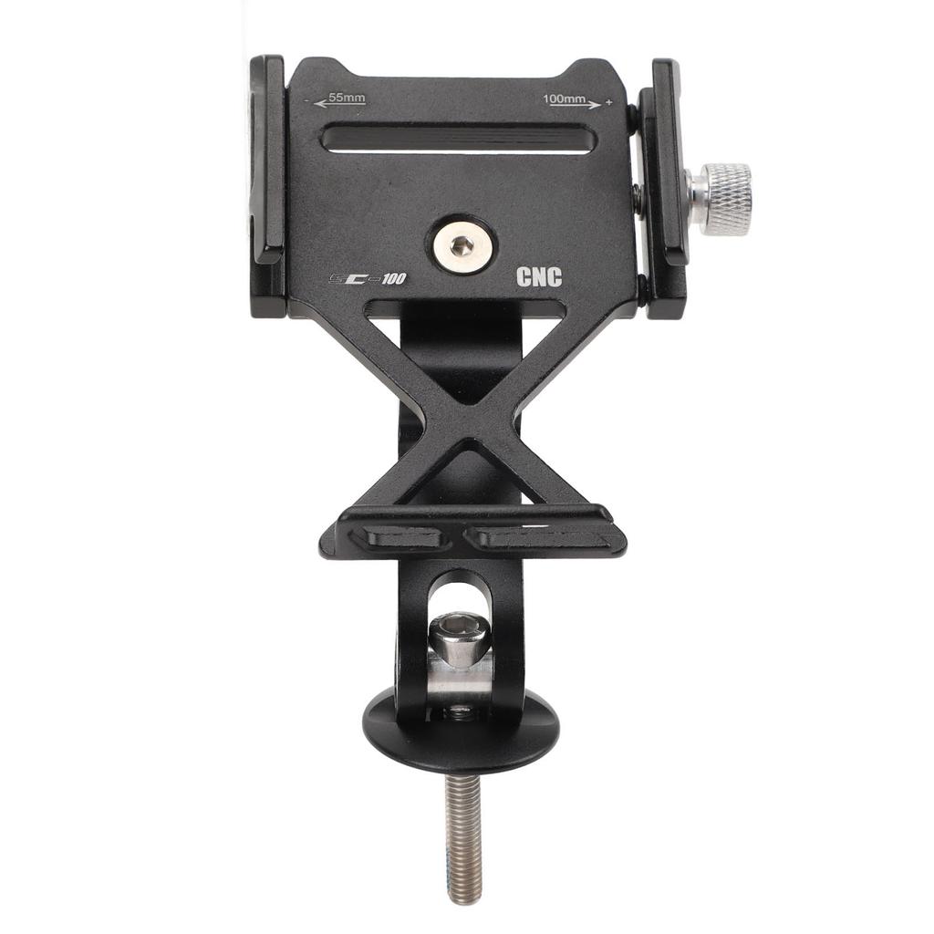 Bicycle Stem Phone Mount Aluminum Alloy Anti Slip Width Adjustable Rotatable 360 Degrees Bike Stem