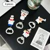 Мультяшный Милый Открывалка для Бутылок в Виде Повара Серия Наклеек на Холодильник Креативная 3D Магнитная Открывалка для Бутылок в Форме Повара
