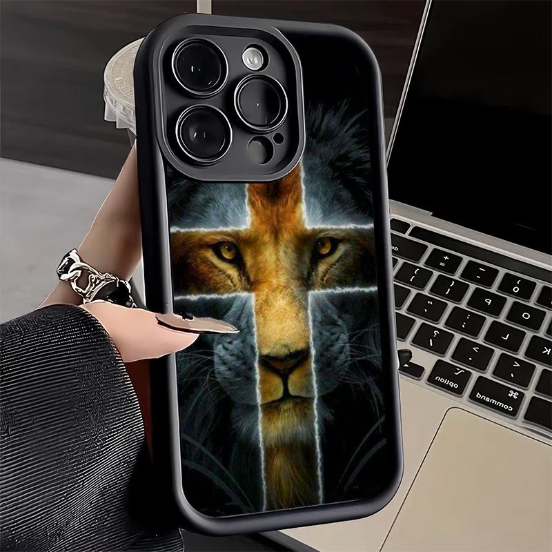 Чехол для телефона iPhone 17 Air 16E 15 16 Pro Max Бог Иисус Молитва Крест Библия Чехол 14 Plus 13 12 Mini Мягкий Силиконовый Fundas