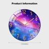 Digital Wall Clock with Low Noise, 30cm/12inch Galaxy Wall Clock Quartz Clock Quiet Silent Simple Clock for Home Decor Children Room