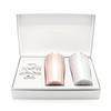 Oribe Platinum Stainless Steel Thermos Tumbler Pair & Heart, Gift Set of 2, Boxed