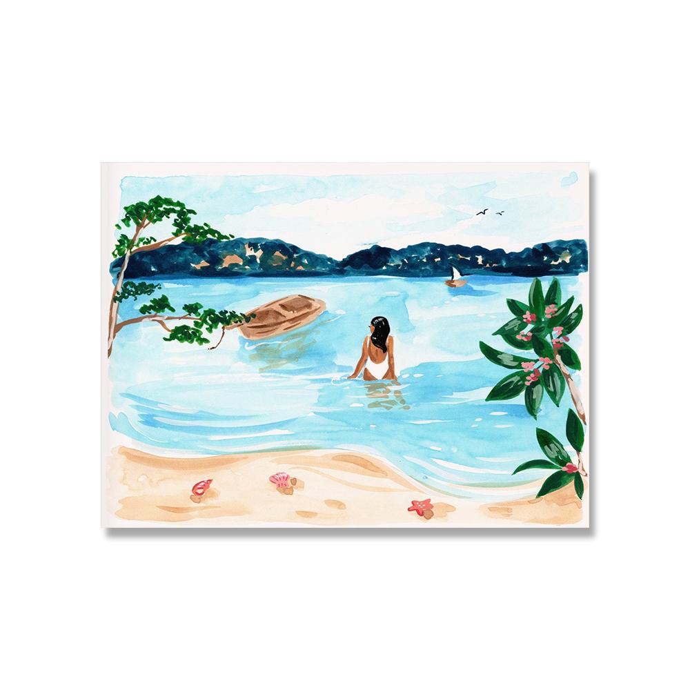 Марокко художественный принт модные шикарные иллюстрации в стиле бохо плакаты летние тропические настенные картины телесный женский холст живопись домашний декор