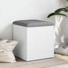 VidaXL Storage Bench, Storage Chest with Cushion, Organizer for Clothes Toys Hallway Living Room, Modern, White 835033