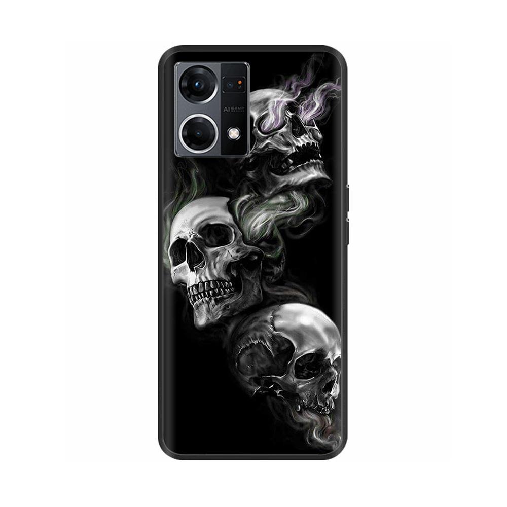Чехол для Oppo Reno7 4G Чехол Reno7 Силиконовый Мягкий Ударопрочный ТПУ Задние крышки для OPPO F21 Pro Reno 7 4G Чехол Черный Бампер Fundas