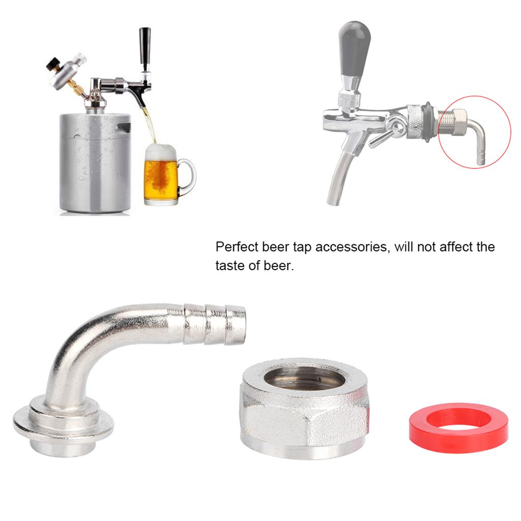 Home Beer Brewing Tap Faucet Accessories Draft Beer Tail Piece Elbow Nut Gasket Kit