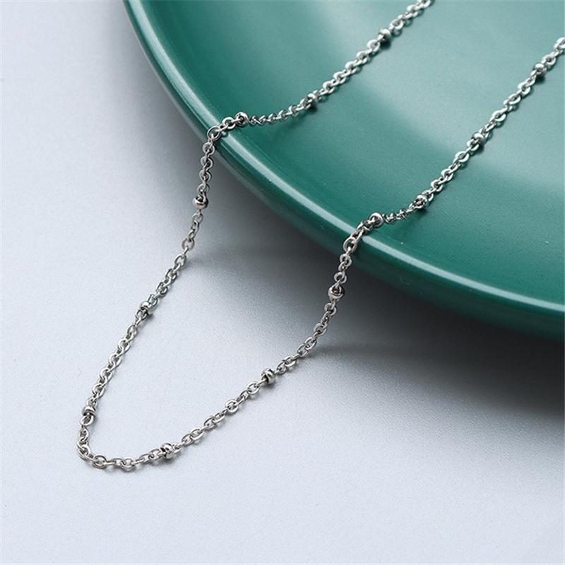 Fashion Statement Multiple Stainless Steel 18k Gold Plated Snake Bead Link Chain Choker Necklace for Women