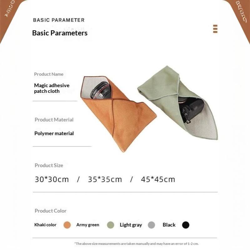 Magic Self Adhesive Camera Wrap Cloth With Soft Lint Free Lining Dual Use For Photographers Outdoor Shooting Daily Storage