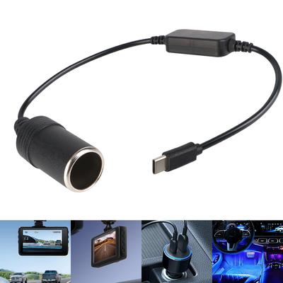 5 В USB на 12 В 1 шт. Адаптер-конвертер прикуривателя, усилитель прикуривателя, тип C, мужской-женский, автомобильные электронные аксессуары
