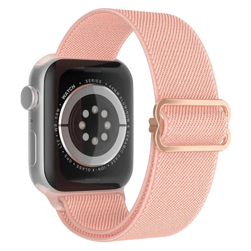 Эластичный нейлоновый ремешок для Apple Watch ultra 2 49 мм Series 9/8/7 41 мм 45 мм 38/42-40 мм/44 мм Богемский браслет ремешок для iWatch 6 5 4 3 Se