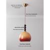 Caramel Glass Chandelier: Retro Wabi-Sabi Design for Bedroom, Restaurant, or Bar.