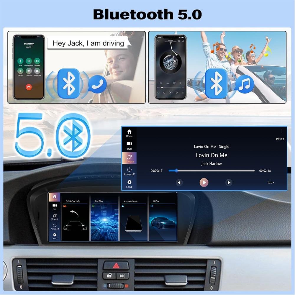 Для BMW 5Series E60 E61 E63 E64 E90 E91 E92 E93 CCC CIC Беспроводная связь CarPlay Andorid Авто Радио Авторадио Мультимедийный плеер