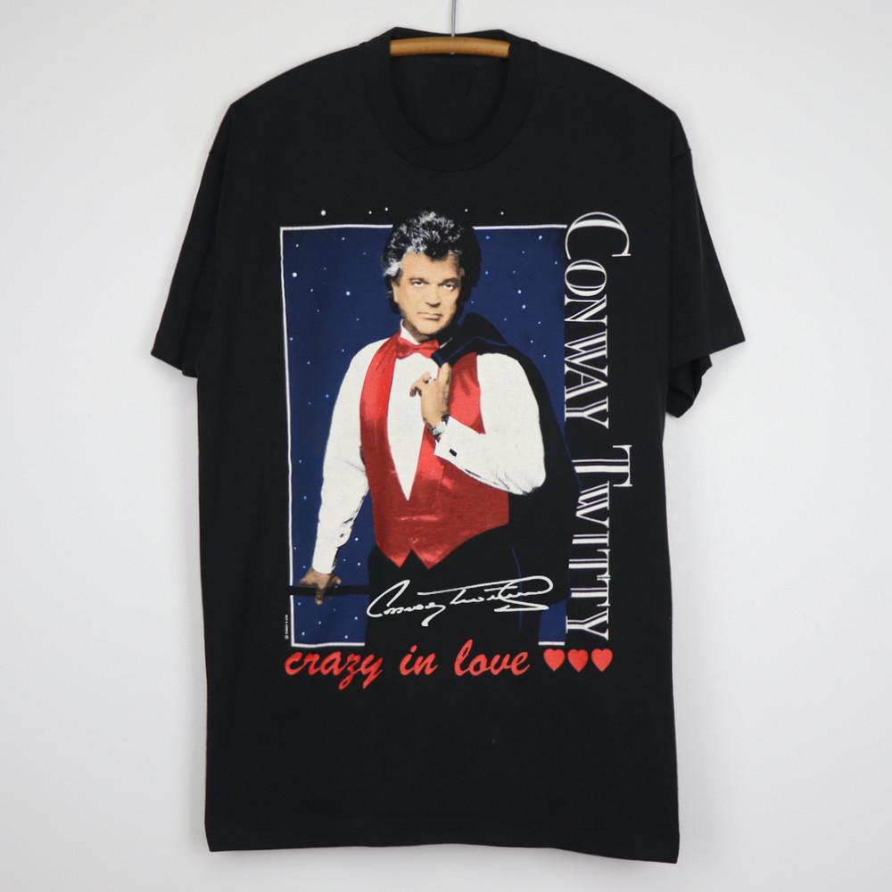 Conway Twitty Crazy In Love Men Women Black Short Sleeve T-Shirt S to 5XL Unisex T-Shirt