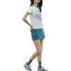 Vans T-Shirts Women's Ecru Crew Neck Moderate Straight Fit (Unisex) T-Shirts VN000KPEFS8