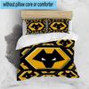 3pcs Wolves Football Club Emblem Printed Bedding Set Duvet Cover Closure Includes 1 Duvet Cover & 2 Pillowcases Bedding Sets Home Decor Gifts