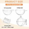 5/6/10/12 шт. Прозрачные пластиковые заполняемые украшения Прозрачные акриловые украшения Подвесные шары с проволокой 164 фута DIY Рождественский декор