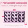Delicate 21 Pairs Volume Strip Lashes Stage Dramatic False Eyelashes  Party & Festival Makeup