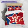 Czech Republi Football Printed Bedding 3 Piece Set Cozy Breathable Bed Cover Set as Housewarming Holiday Gift