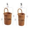 Rust-Resistant Wall Mounted Storage Basket Rustic Style Flower Bucket Flower Vase  Living Room