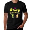 Story Spectacular Kids Podcast Logo In Yellow Blue By Storytacular Tshirt Gym Wear Breathable Short Sleeve Tee