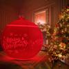 Light Up PVC Inflatable Christmas Ball Outdoor Christmas Decorated Ball with Rechargeable LED Light