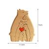 Bear Family Theme Wooden Art Puzzle Wooden Sculpture DIY Cute Family Member of Bears Puzzle Home Desktop Decor Mothers Day Gift