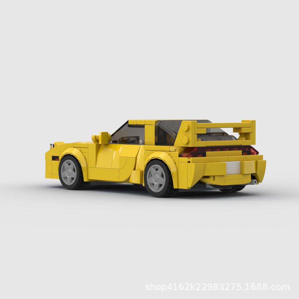 MOC Mazda RX-7 Городская Техника Начальный Автомобиль Чемпион Гонщик Строительные Блоки Кирпич Гонки Мировой Известный Классический Суперкар