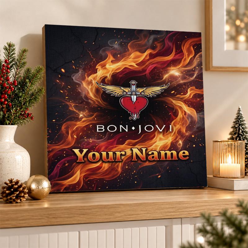 Bon Jovi Custom Name Text 5D Diamond Painting Kit DIY Full Drill Diamond Art Decoration