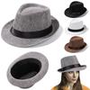 Soft Gangster Cap Unisex Top Hats Fedora Cap Beach Sun Hat Jazz Cap
