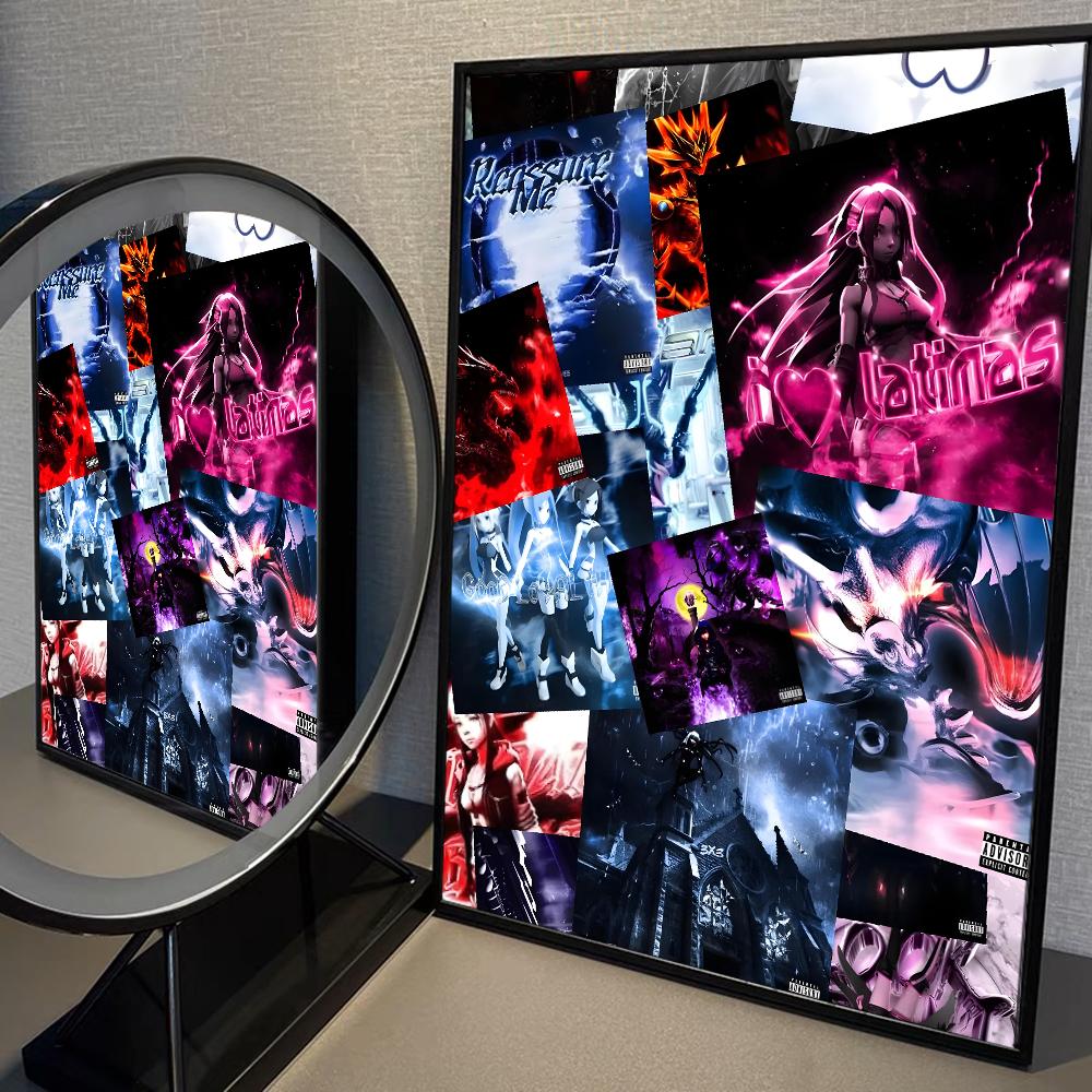 Рэпер O-Odetari Классические винтажные постеры Белая книга Печать постеров Художественное произведение Kawaii Декор комнаты