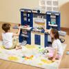 Kitchen Playset Kids Pretend Cooking Play Toy 74 Piece Accessories Blue
