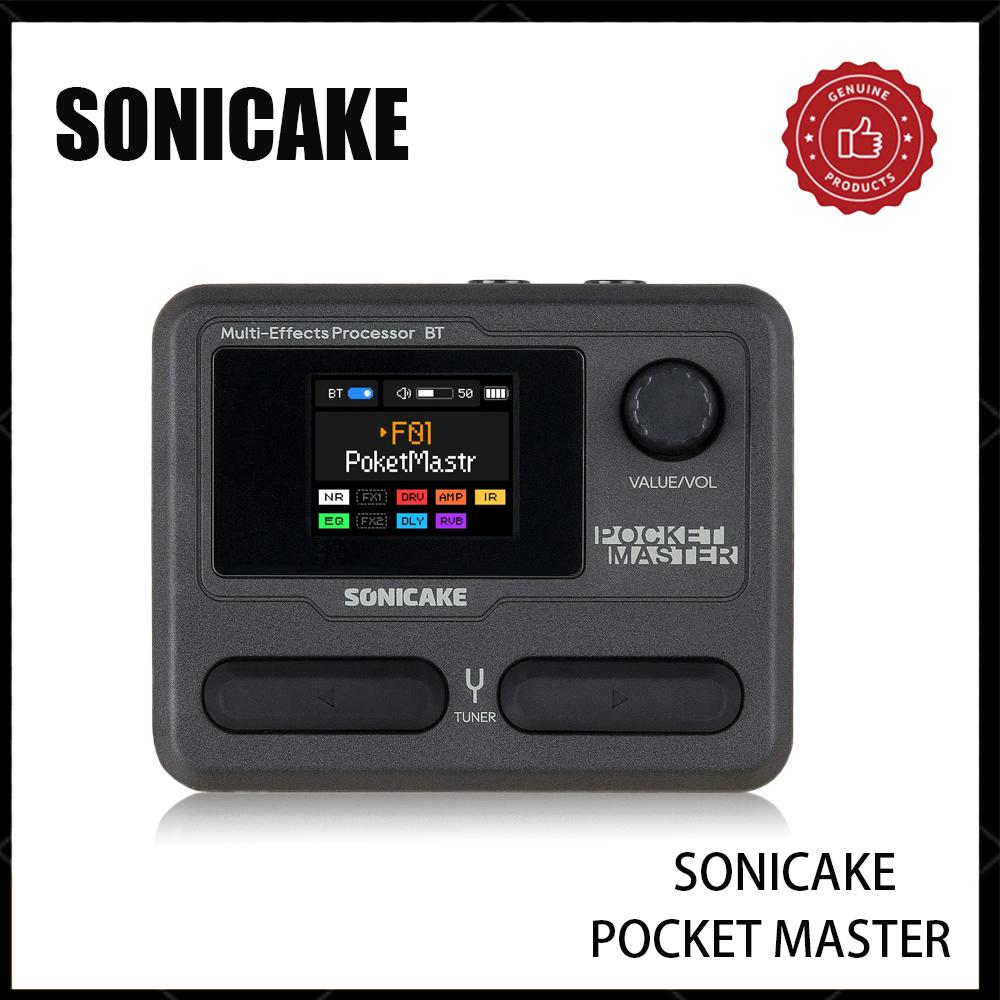 SONICAKE Pocket Master гитарная педаль эффектов Цветной корпус Гитарный басовый усилитель 100+ Мультиэффектная педаль Управление через приложение Перезаряжаемая