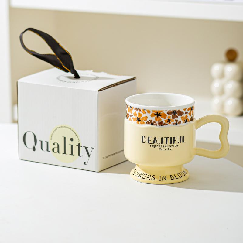 Ретро Кубок Кружка Легкая Роскошь Пара Европейская Керамическая Чашка для Молока Подарок Женский Дом Высокая Ценность Чашка для Воды