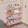4 Tier Stainless Steel Shoe Rack Organizer, Independent Shoe Cabinet With Steel Pipe Multi-Functional Entrance Shoe Cabinet Corridor Shoe Cabinet